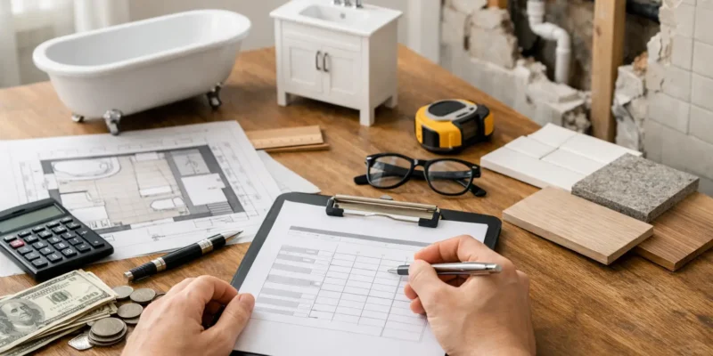Bathroom Renovation Budget Planning Worksheet