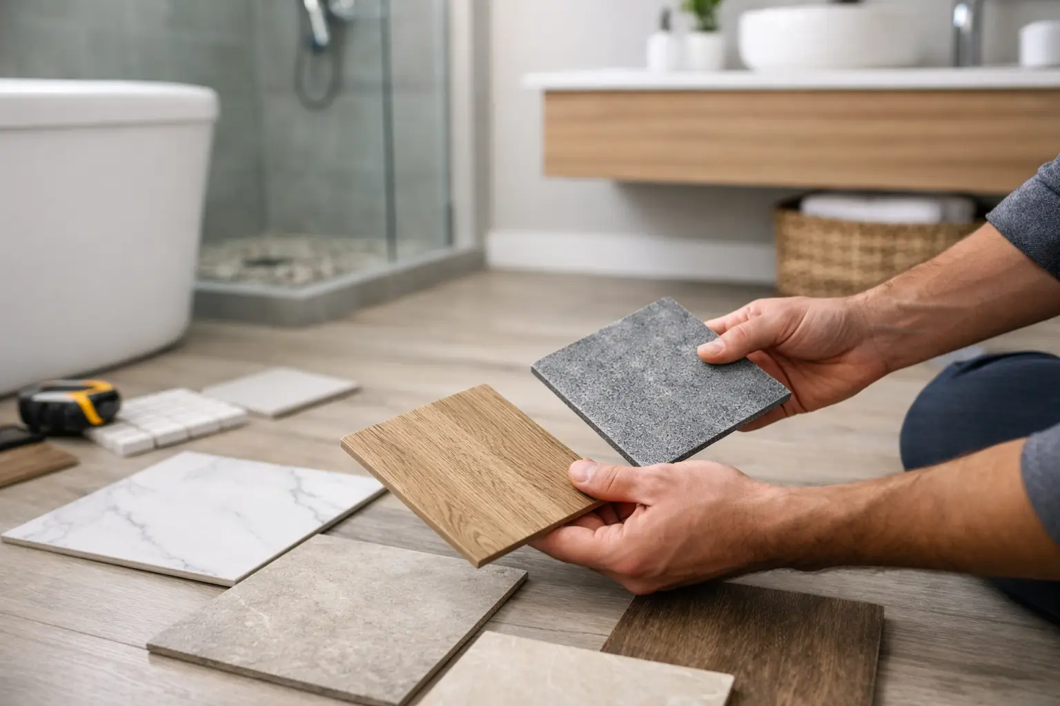Tile installation substrate preparation and material verification