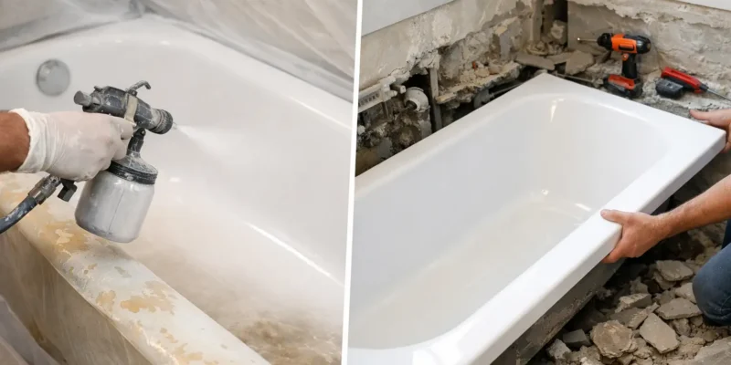 Refinishing Bathtub Versus Full Replacement